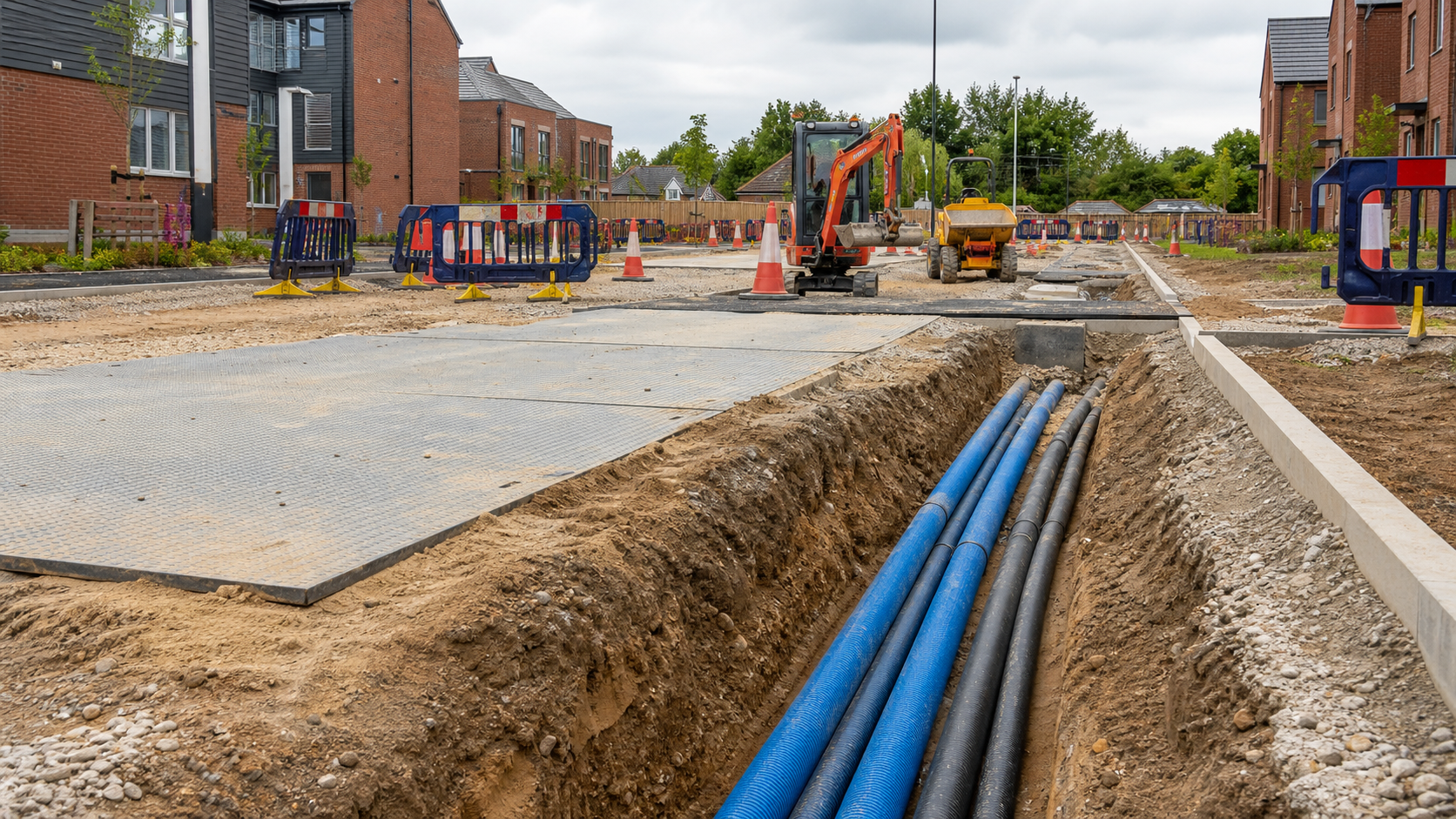 Electrical infrastructure for new build sites site photography